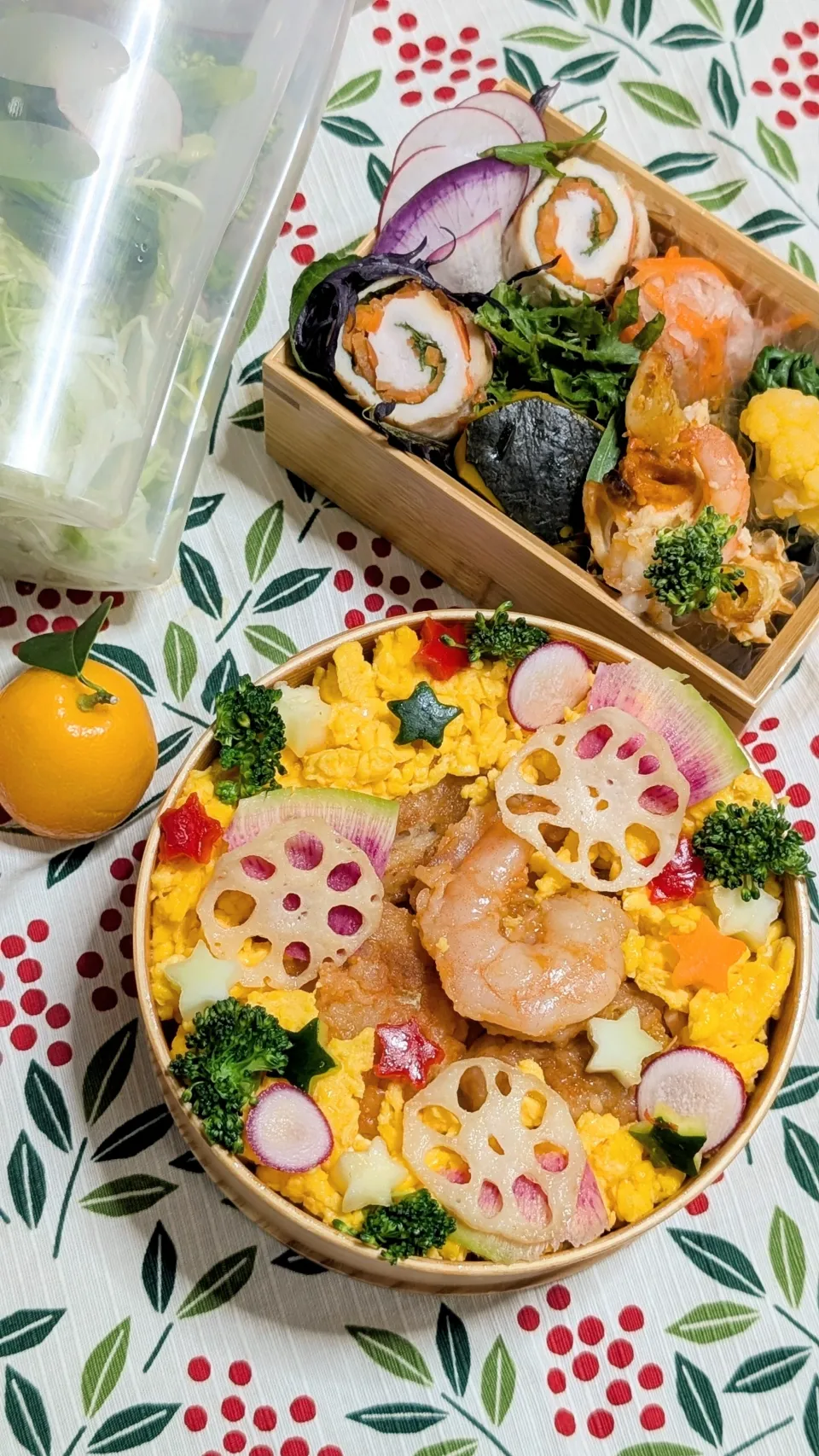 本日のお弁当〜エビチリクリスマスバージョン弁当|f.1125beさん