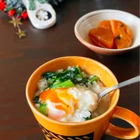 菜花雑炊|うさかめさん