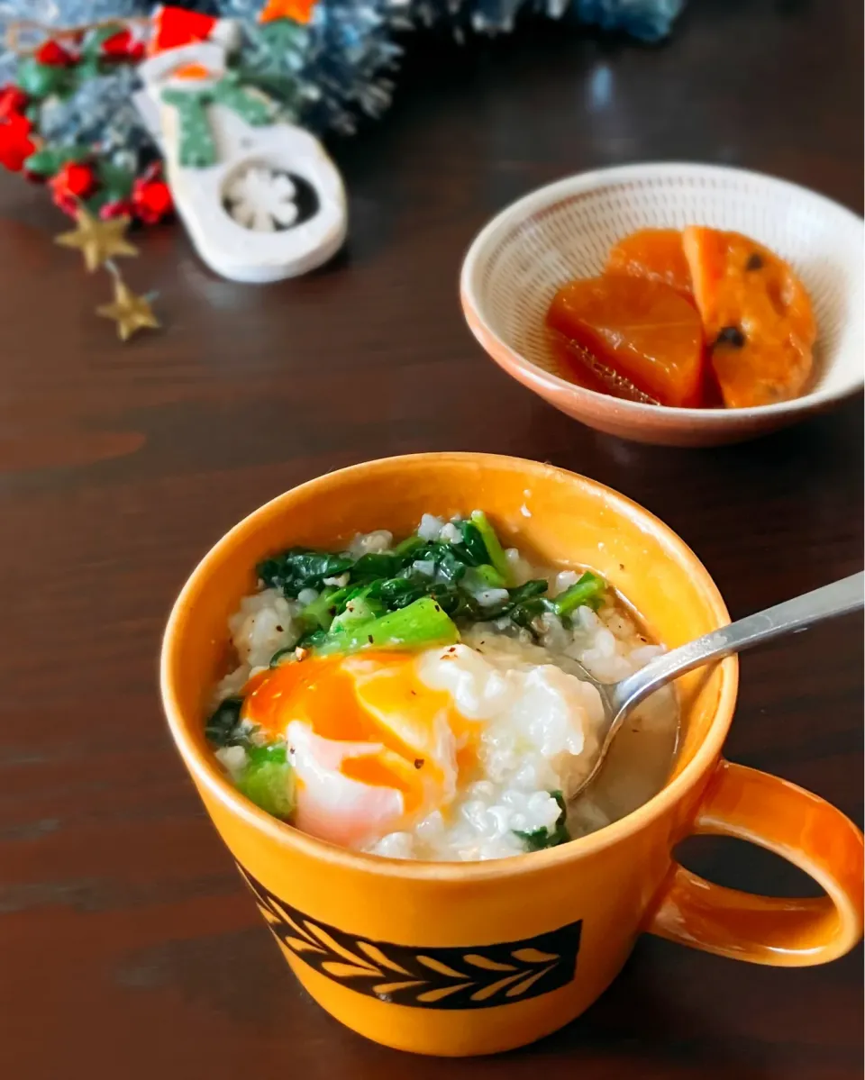 菜花雑炊|うさかめさん