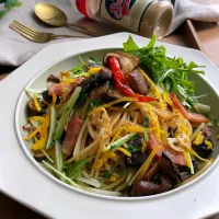 アヒージョのその後…柚子風味パスタ