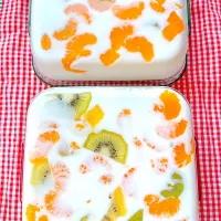 2025/12/23 ミカン缶詰とキーウィ入り牛乳寒天| Blueberry🫐さん