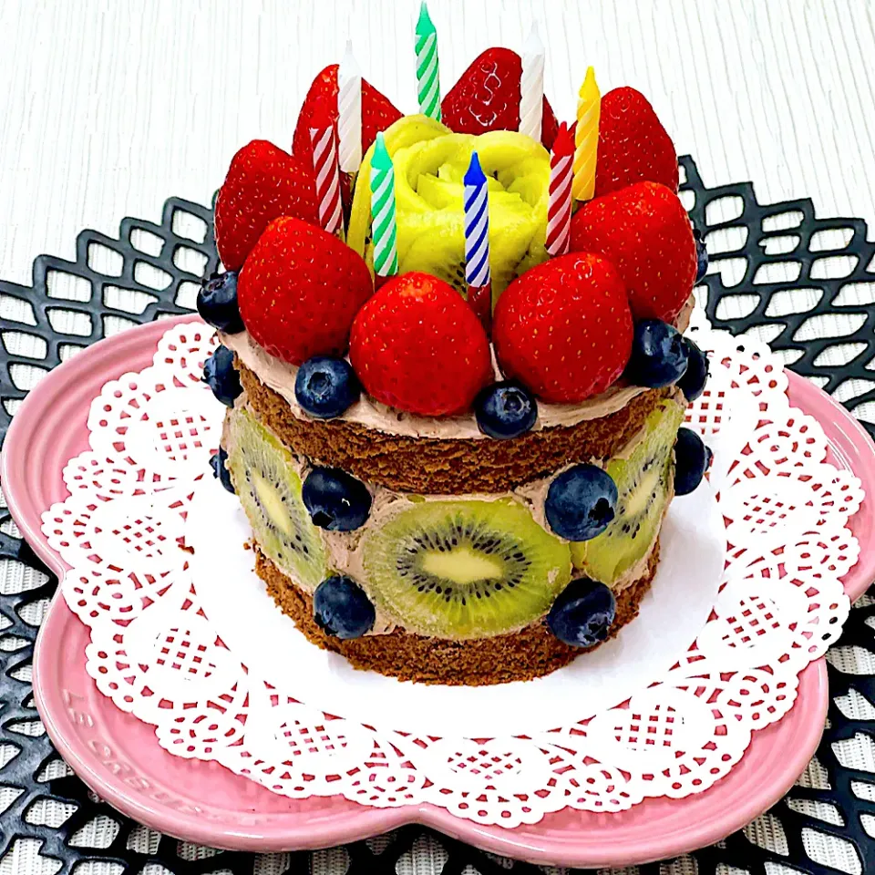 クリスマスチョコケーキ|まめもにおさん