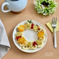 クレープでカンタン クリスマスリーススイーツ|FIKA789さん