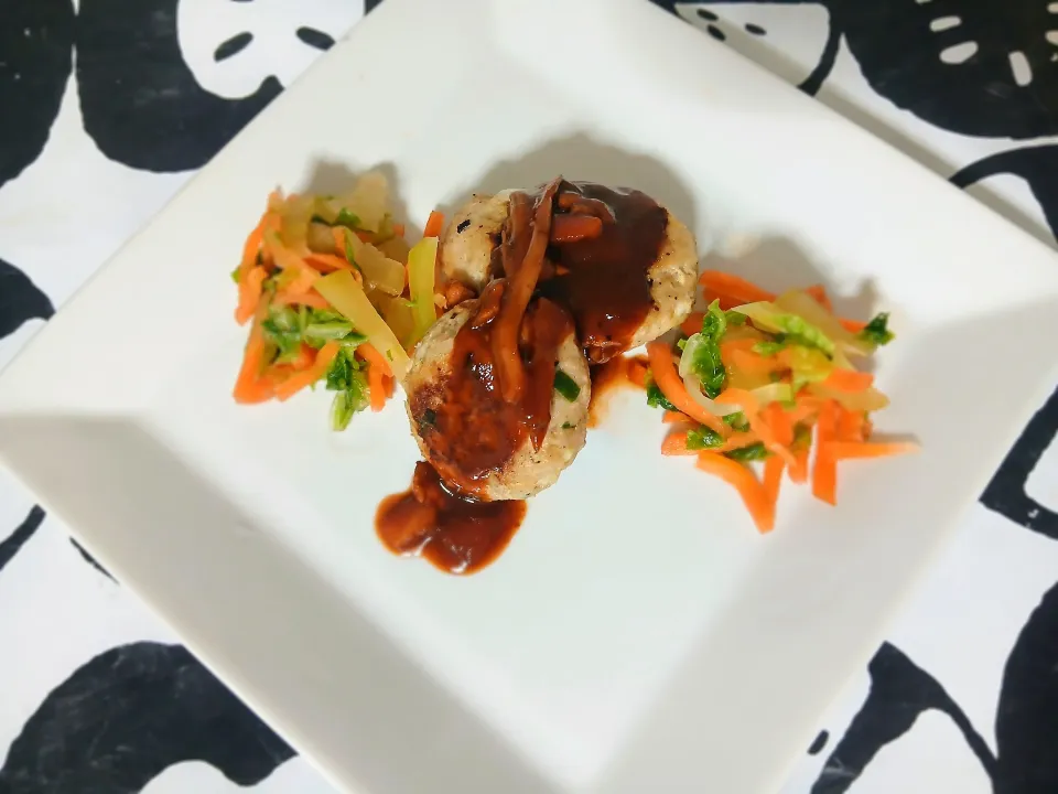 豆腐ハンバーグｄ(*｀･(エ)･´*)ｂ✨|ぽんすけさん