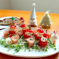 昨日の昼ごはん🕛はクリスマス🎄🤶風カプレーゼ👩🏻‍🍳|🌸yuni🌸さん