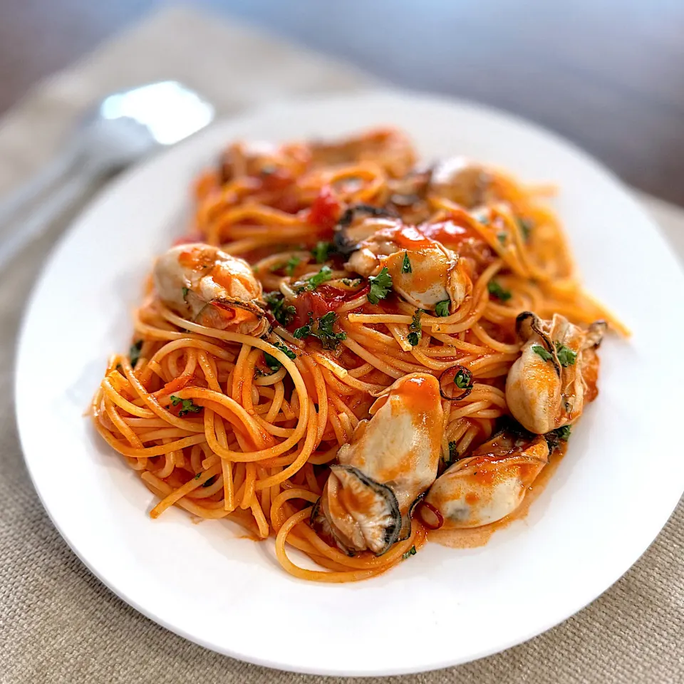 牡蠣のアラビアータ|つきさん
