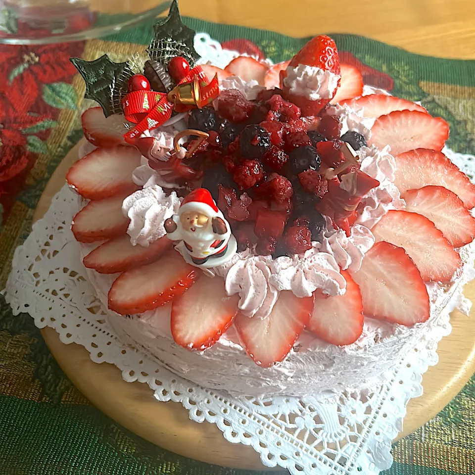 今年のてづくりクリスマスケーキ🎂🎄|mokoさん