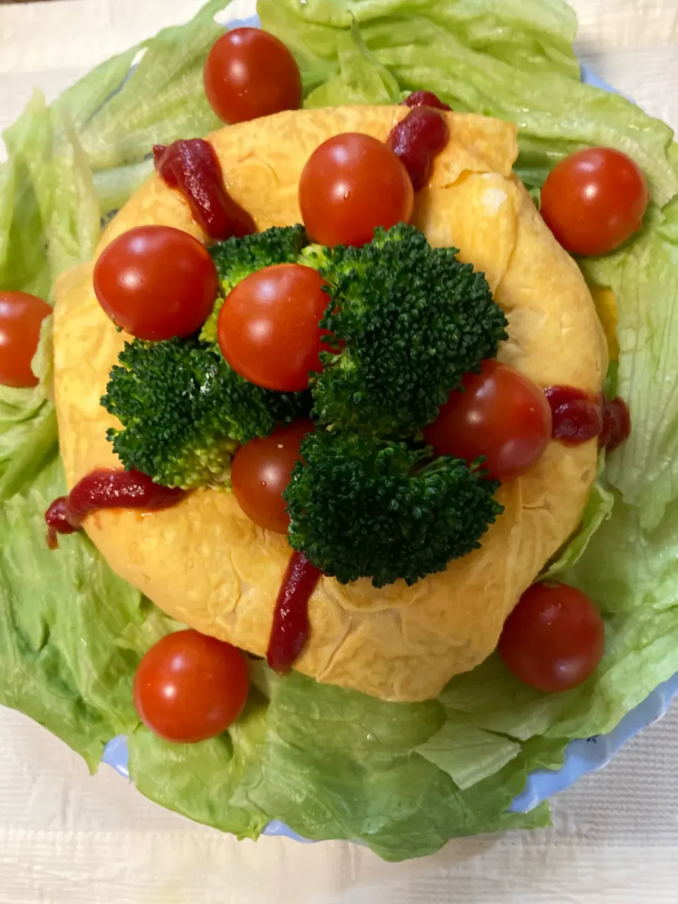 チキンライスのクリスマスリース🎄|ちいこさん