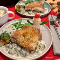 しょうゆチキンソテー　マッシュルームソース|ゆーこどんさん