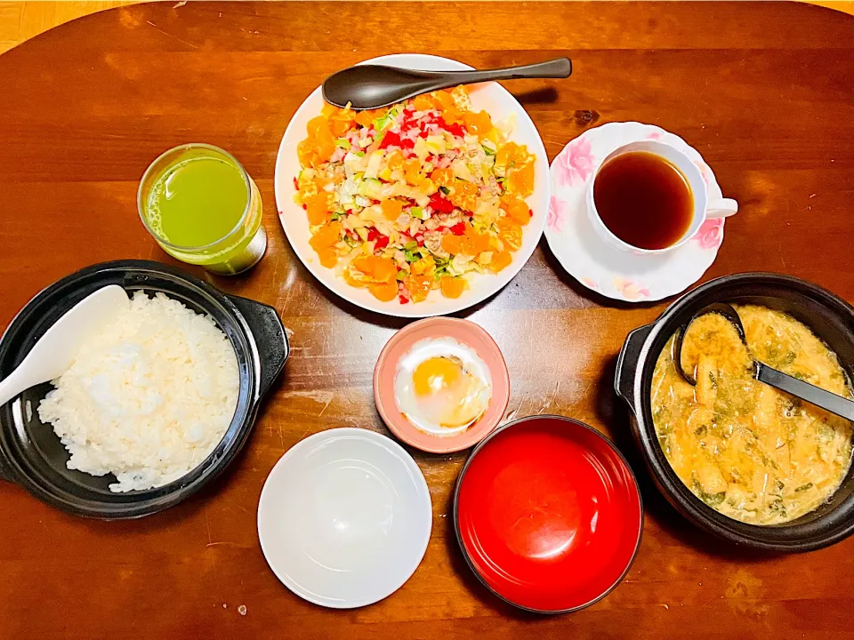 土鍋さんで朝ごはん🍲|HAMI69さん