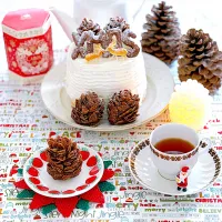 松ぼっくりのクリスマスケーキ|＊Aloha＊さん
