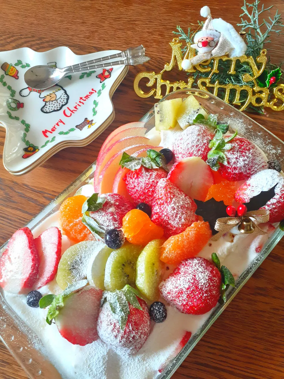 フルーツいっぱいスコップX'masケーキ🎄|fumfumさん