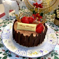 手作りクリスマスケーキ|お豆さん