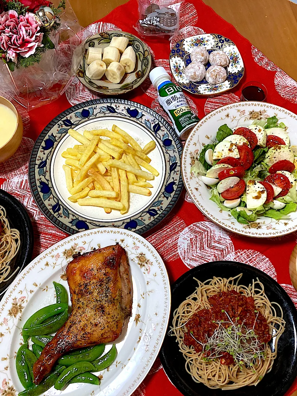 急に出張から帰ってくる！と言うのでバタバタ作ったクリスマスディナー🍽️|さくたえさん