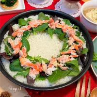 カニの炊き込みリースピラフ🍃🦀|ゆーこどんさん