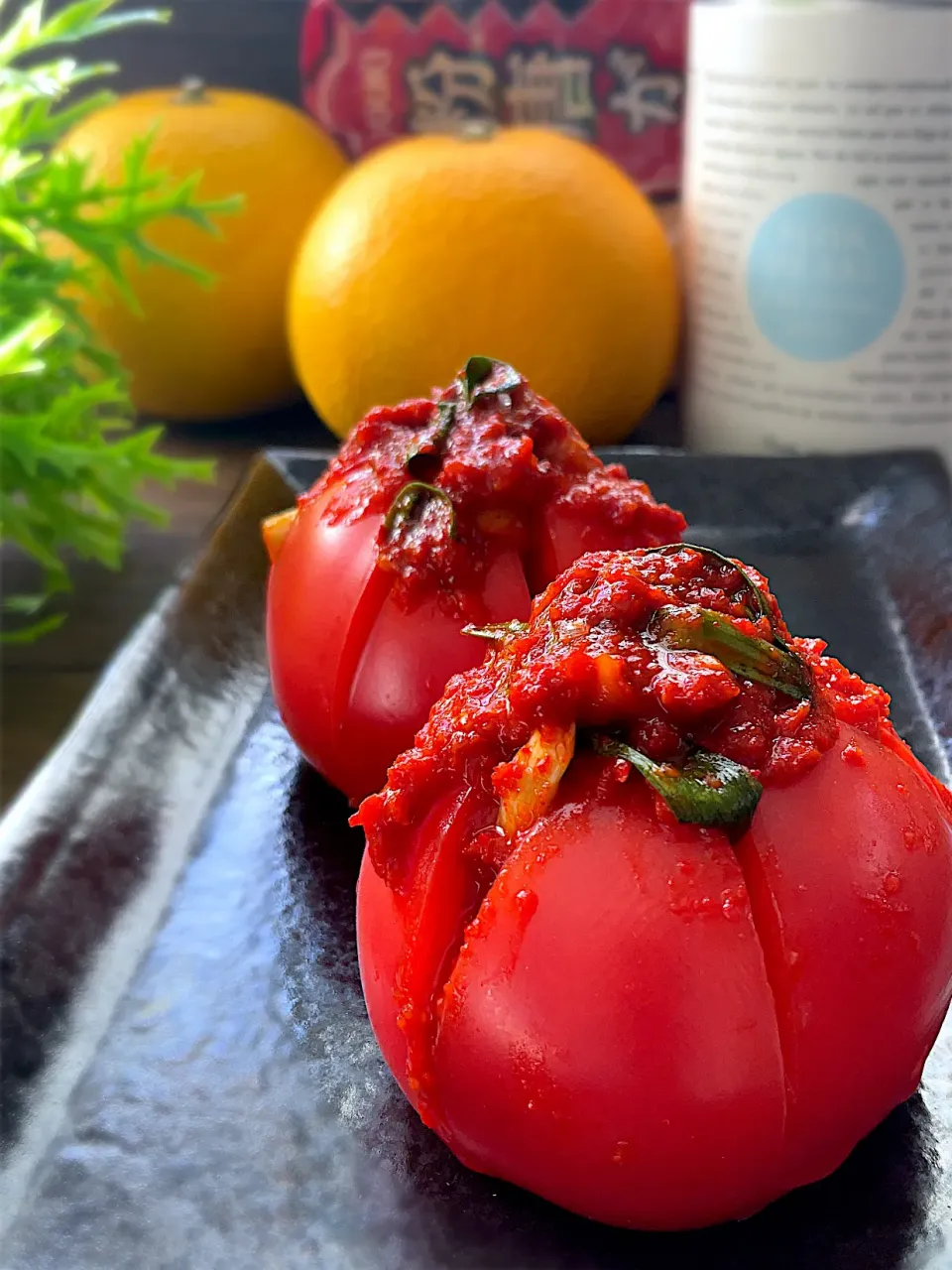 手作りヤンニョムでトマトのキムチ🍅|9421beruさん