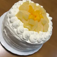 アールグレイと桃のケーキ