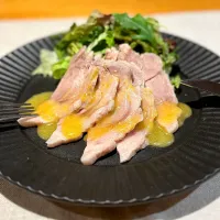 手作りロースハムのはちみつゆずソースかけ|akikoさん