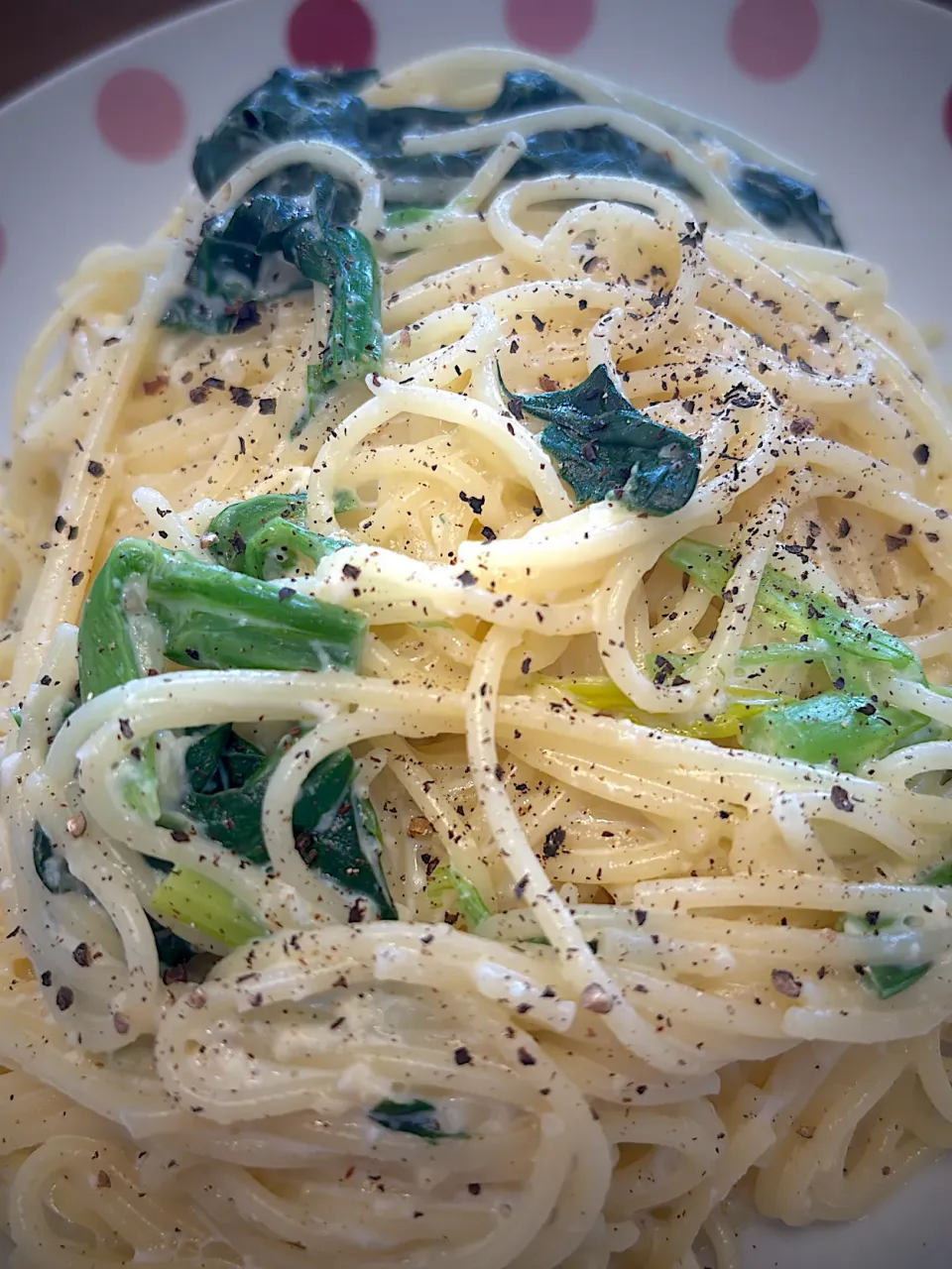 ほうれん草のカルボナーラ風スパゲティ|masaさん