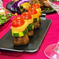 チーズハンバーグのピンチョス|オハナシマンさん