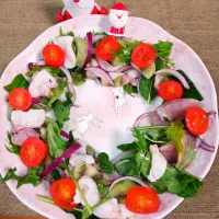 お刺身のセビーチェサラダリース風