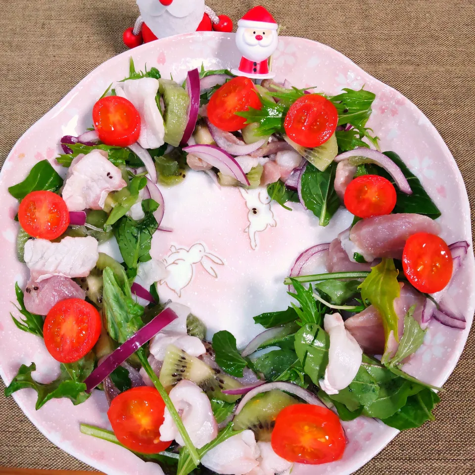 お刺身のセビーチェサラダリース風|sakuraいくこさん