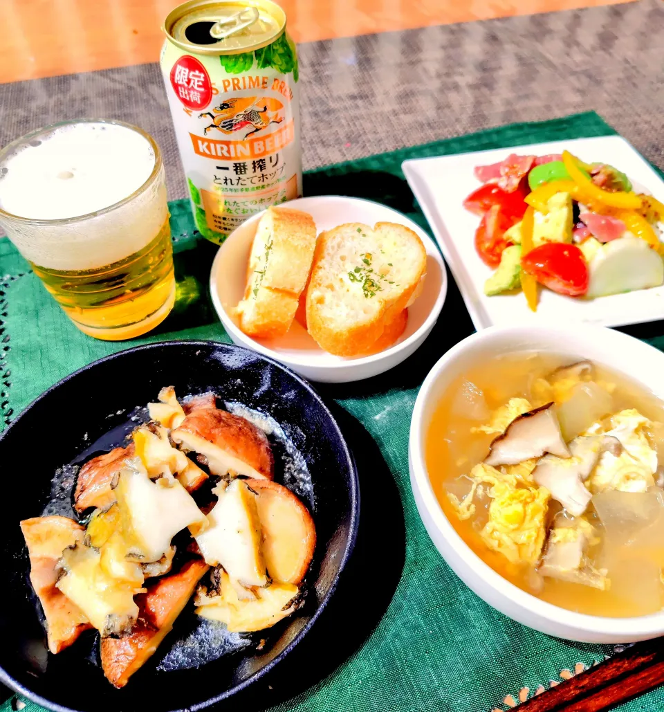 【主菜】アワビと椎茸のバター焼き|シュビラさん