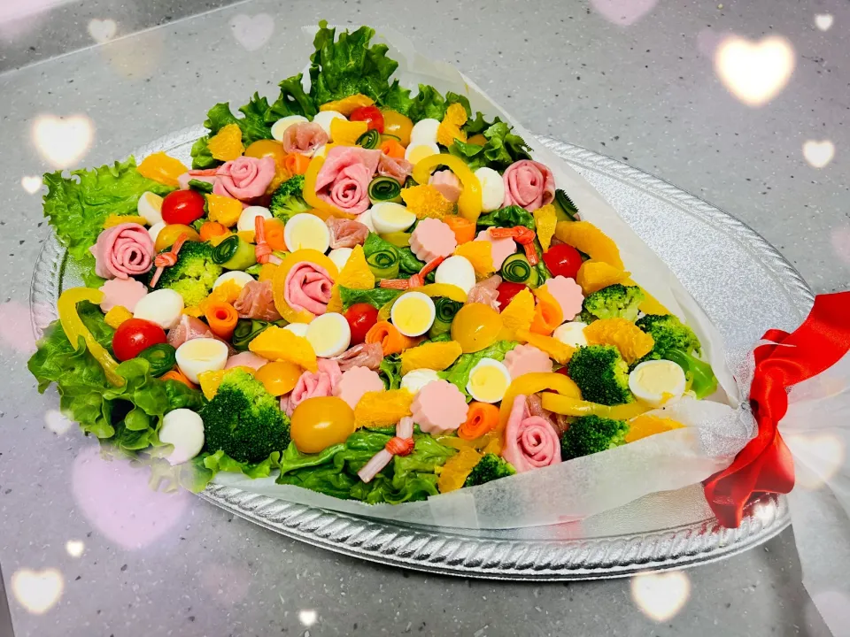 「娘宅への手土産料理⑥ブーケサラダ」|バシュランさん