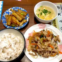 プルコギ　大根と卵の味噌汁　長芋と枝豆の胡麻味噌炒め|おさむん17さん