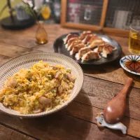 残り物チャーハンと餃子|KEITAさん