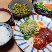 チーズハンバーグ定食