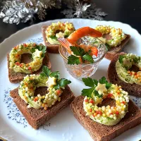 🎄ポテサラのリースオープンサンド