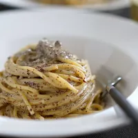 マッシュルームペーストのクリームパスタ