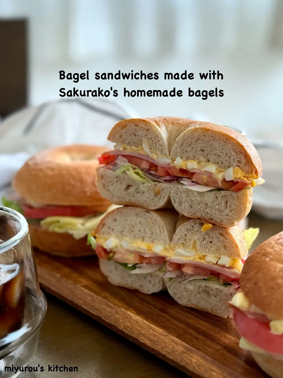 sakurakoさんの料理 ライ麦配合グラハム粉入りソフトベーグル🥯|由美さん