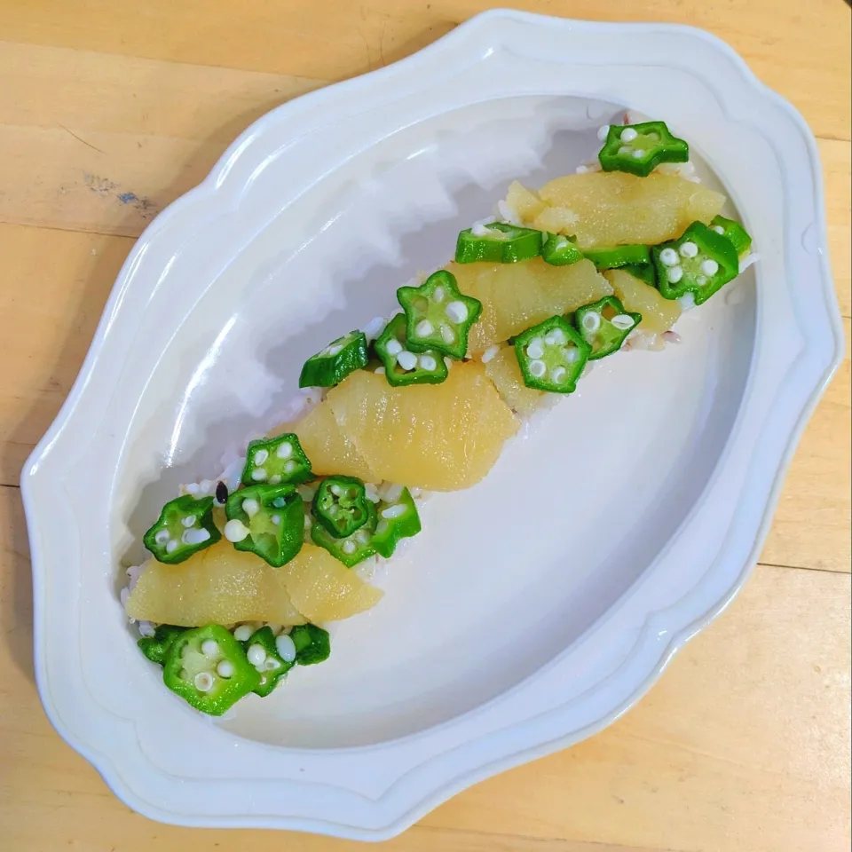 数の子とオクラの押し寿司|mi_neneco♪さん