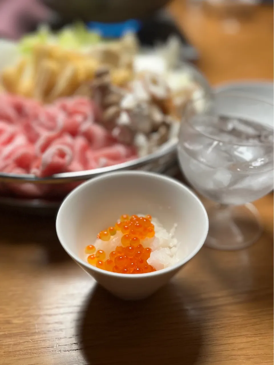 12/27の夕食　いくらおろしと豚しゃぶ|yoneさん