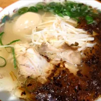 【12/31までの限定】 
渡なべ 
鹿児島ラーメンおまけ
(大根の漬物付き、1,200円)
＋味玉 (150円)
@高田馬場7分、西早稲田 
25349
〈醤171塩58噌󠄀27タ12昆9出17 F18冷27混5つ3焼1ポ1〉