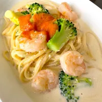 えびとブロッコリーの明太子クリームパスタ！|Tomyさん