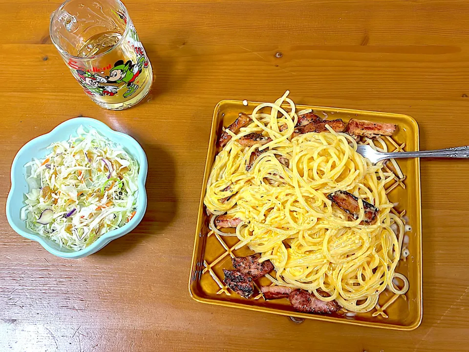 怪しいカルボナーラ|ぽんぽこまめだ。さん