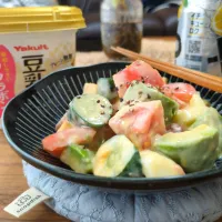 味噌ﾖｰｸﾞﾙﾄｻﾗﾀﾞ|まりおさん