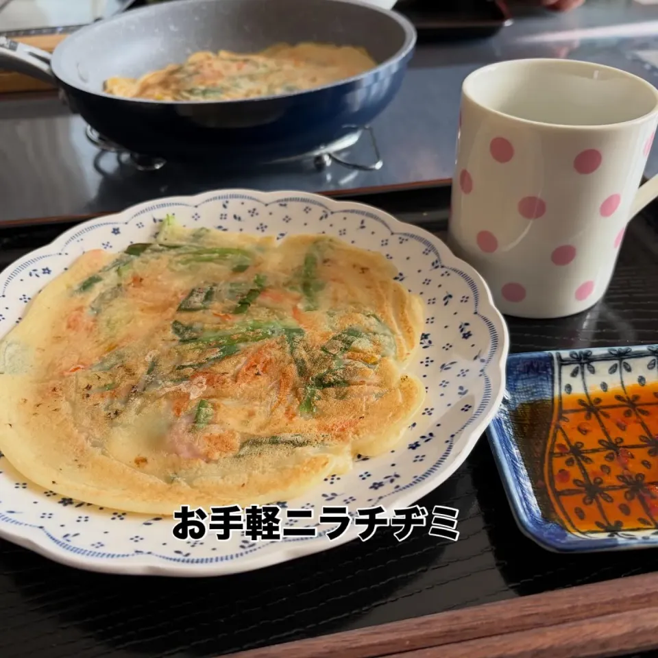 お手軽ニラチヂミ|いのっちさん