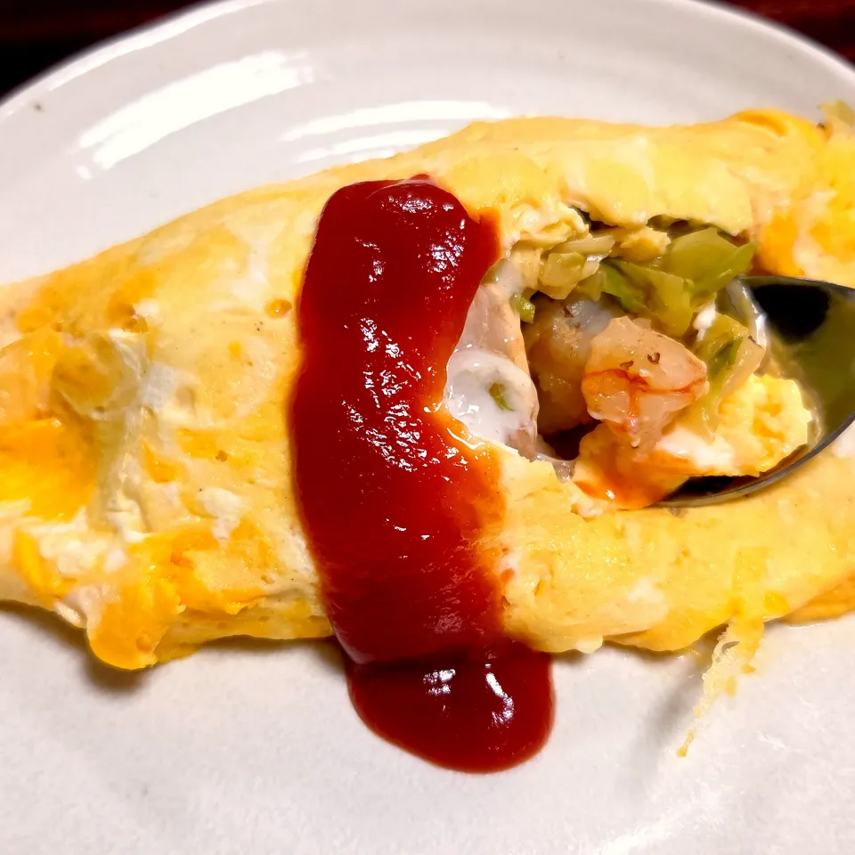 えびとキャベツのオムレツ|aoiさん