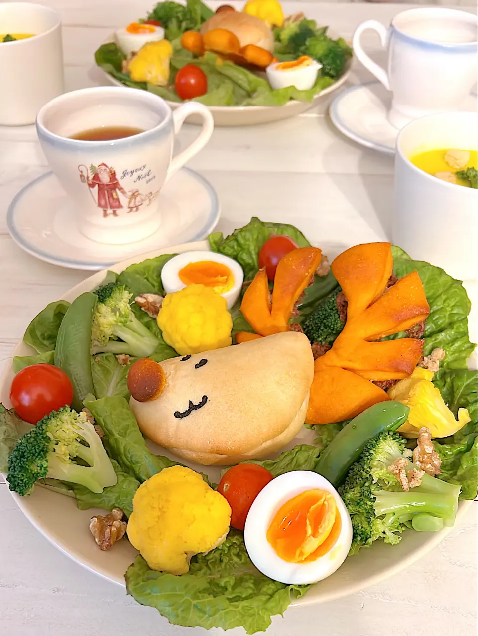 トナカイパンで朝ごはん🥗|party martyさん