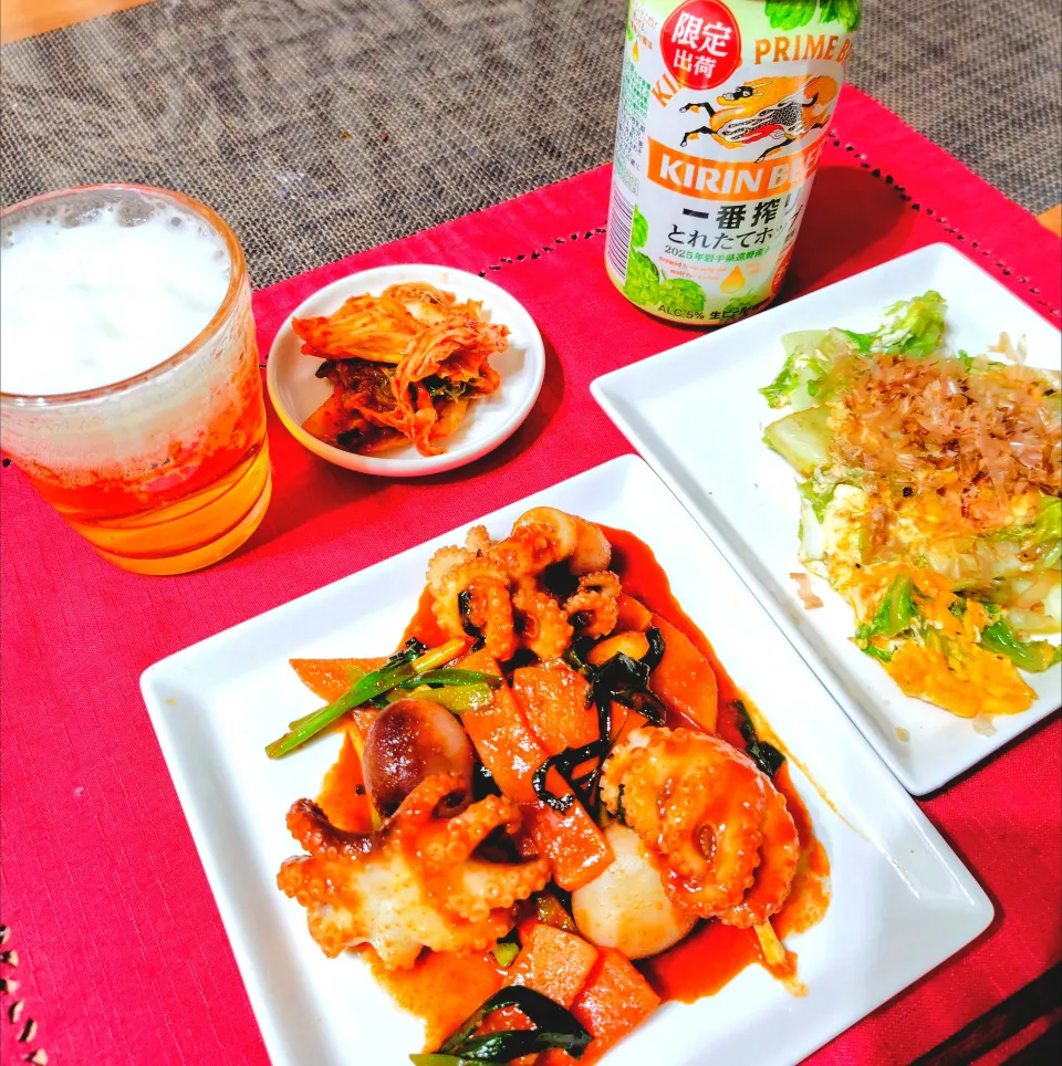 🇰🇷【主菜】チュクミポックン【副菜】白菜のチヂミ|シュビラさん