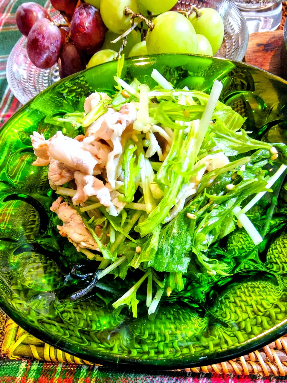 豚しゃぶと水菜の塩昆布和え|橘葵さん