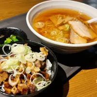 『らぁ麺 まる』らーめん&ミニチャーシュー丼【会津若松市ランチ】|Miyaさん