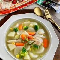 鱈＆ニンニクnoスープ|スイーツポテトさん