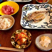 晩ごはん♯鯵の開き| 小松菜さん