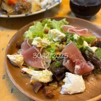 柿とナッツと生ハムモッツァレラ|友さん