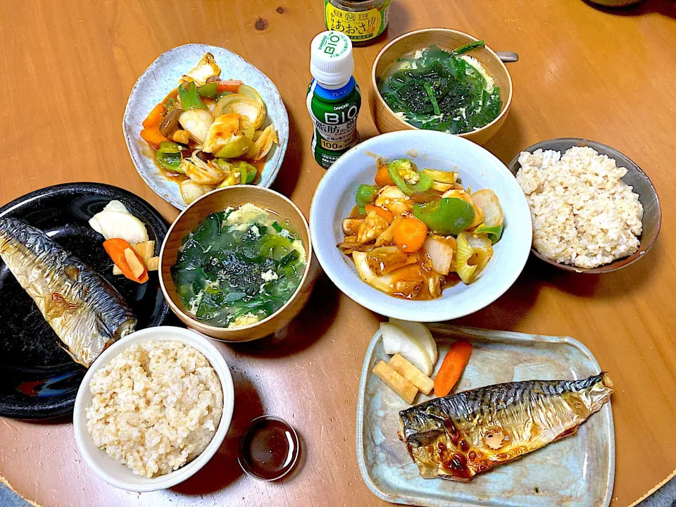 酢鶏と焼塩鯖の食卓🌱|さくたえさん
